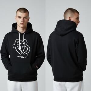 FUBU Raised Logo Hoodie Pullover XXL Streetwear Hip Hop NWOT